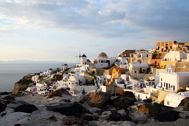 ギリシャのサントリーニ島と海のある景色3