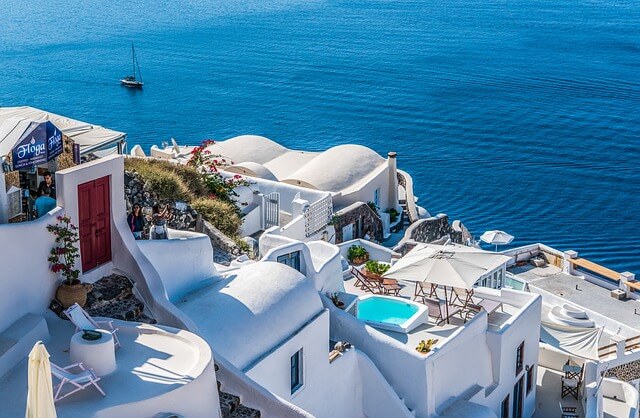 ギリシャのサントリーニ島を街歩き（ホテル）