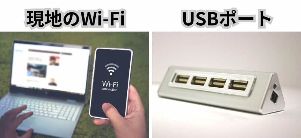 Wi-FiとUSBポート